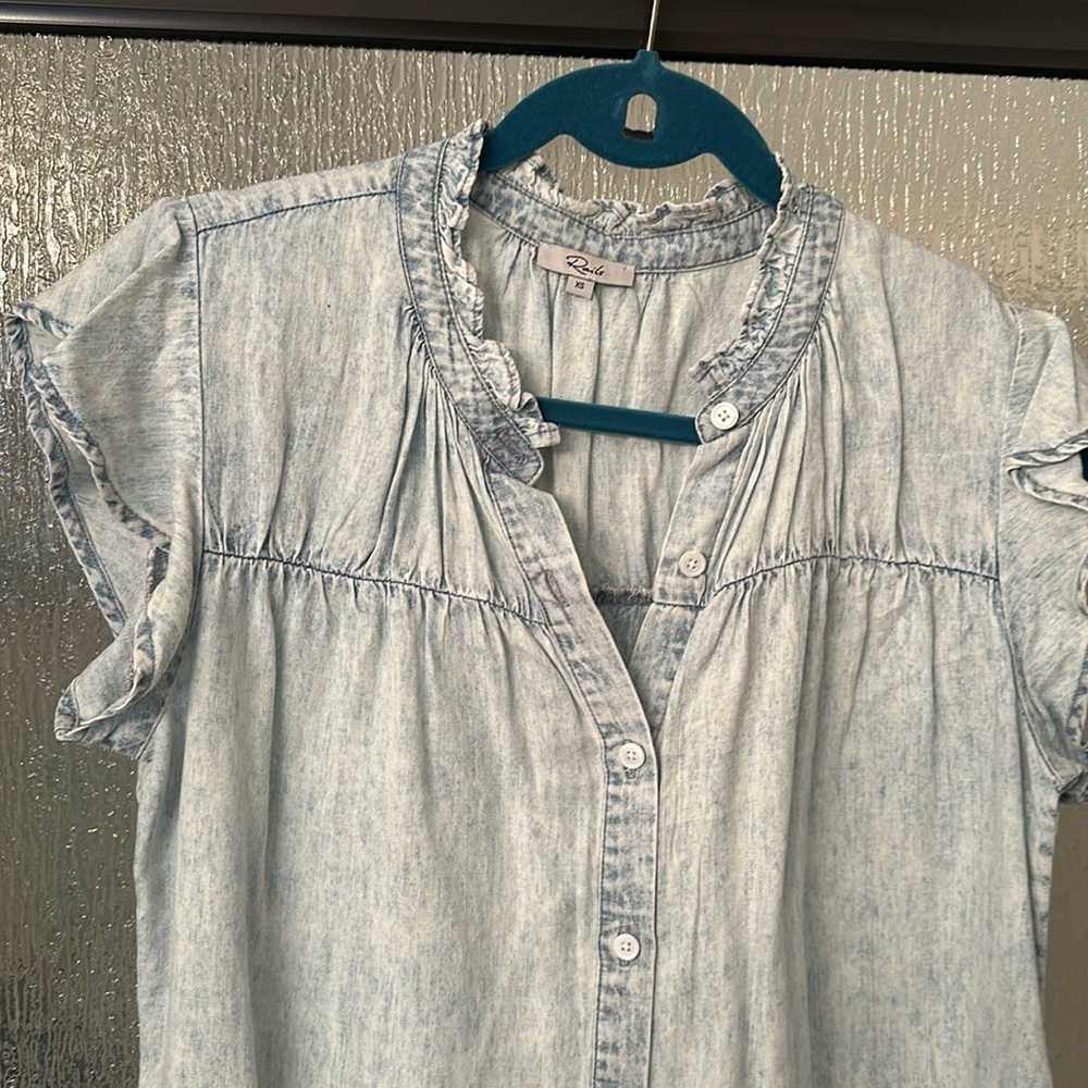 Rails Chambray Ruthie Blouse XS - Picture 3 of 5